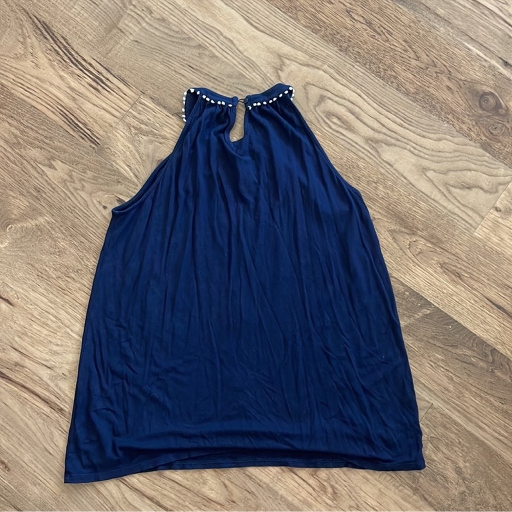2 for $10 LOFT Navy Tank Top - Picture 2 of 4